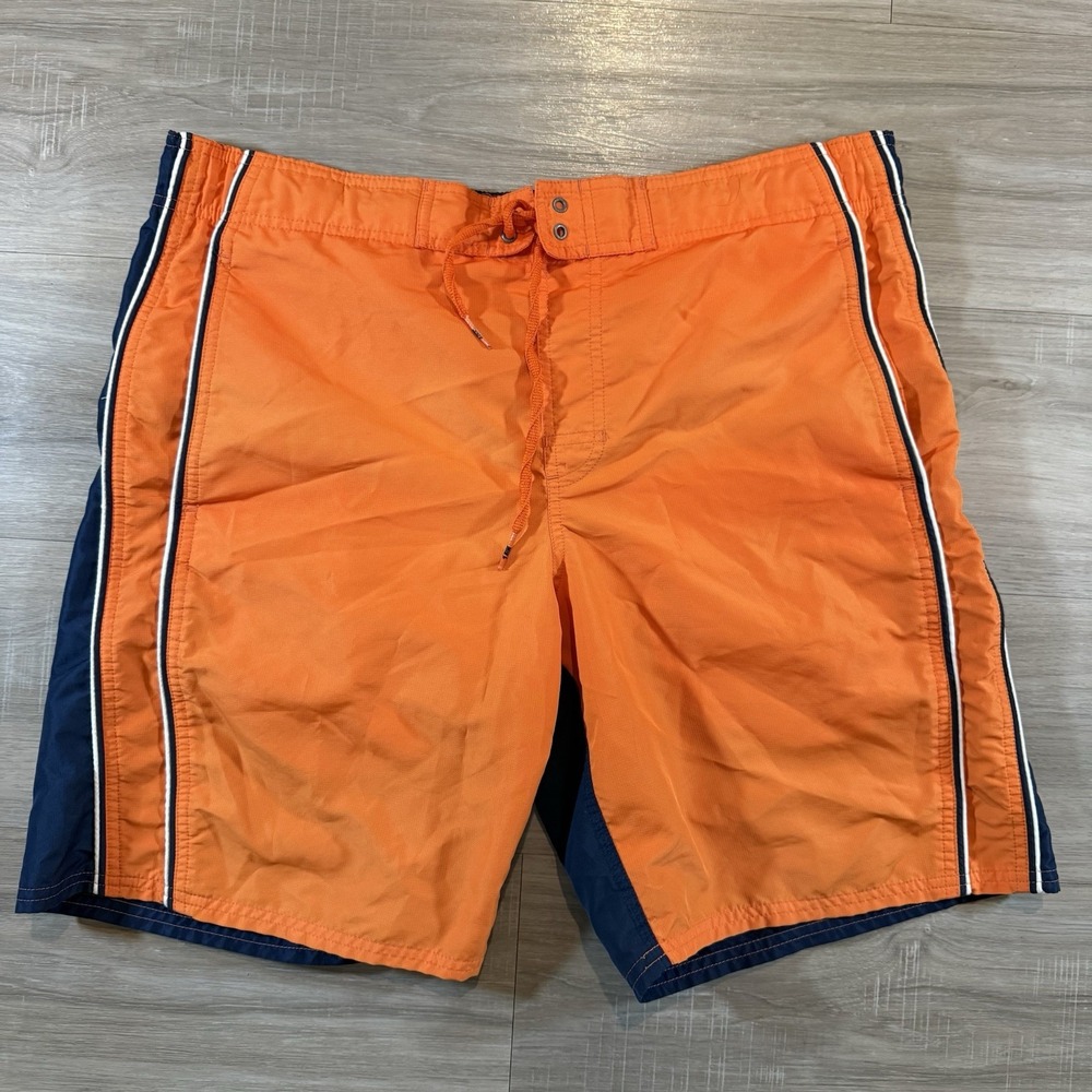 Nike Multicolor Color Block Lined  Swim Shorts Vintage Size Medium‎ Gray Tag